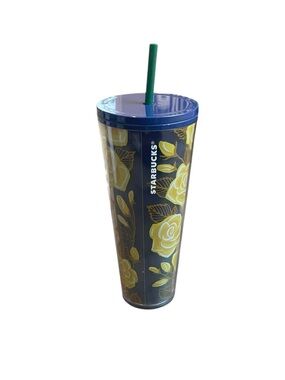 Starbucks Yellow Rose of Texas Plastic 24oz Venti Cup